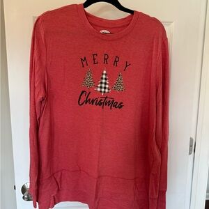 Holiday Time Red Long Sleeve Top